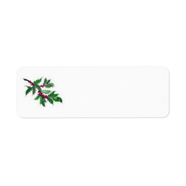 Christmas/holiday address label (Front)