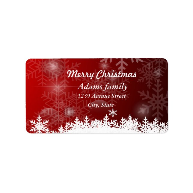 Christmas Holiday Addtess Label (Front)