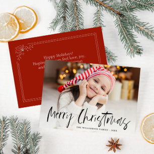 christmas holiday adorable personalized photo card