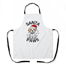 Christmas Holiday Apron - Santa Paws Cat