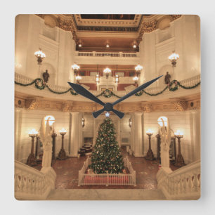 Christmas Holiday at Pennsylvania State Capitol Square Wall Clock