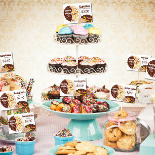 Christmas Holiday Bake Sale Pricing Signage Table Number