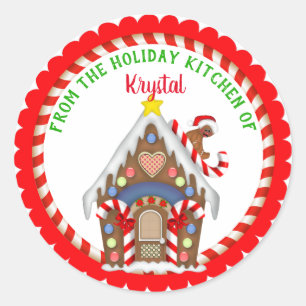 Christmas Holiday Baking Cooking Classic Round Sticker