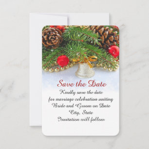 Christmas Holiday Bell Save the date