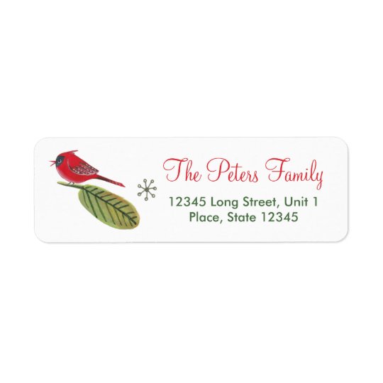 Christmas Holiday Bird | Address Labels