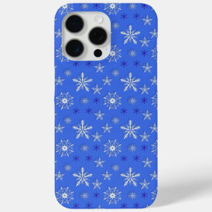 christmas holiday blue pattern iPhone 15 pro max case