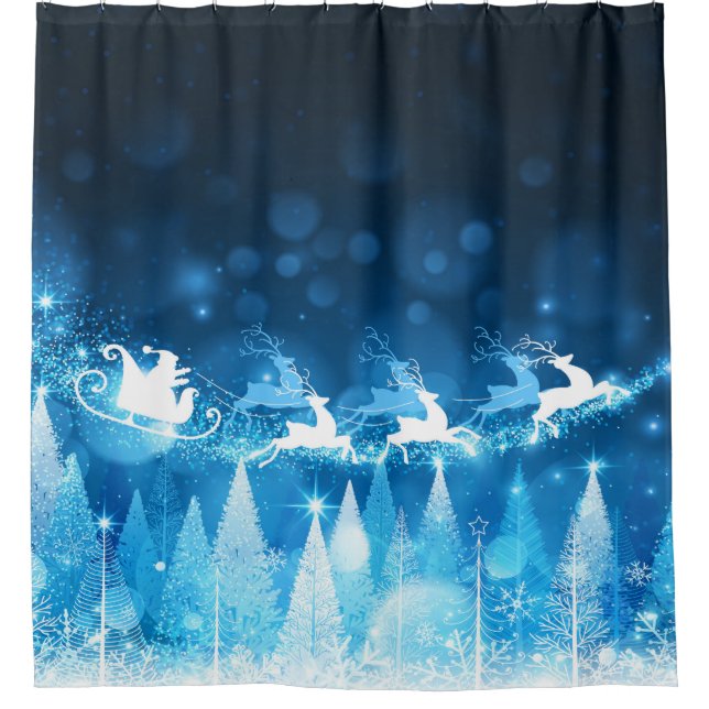 Christmas Holiday - Blue Santa and Sleigh (Front)