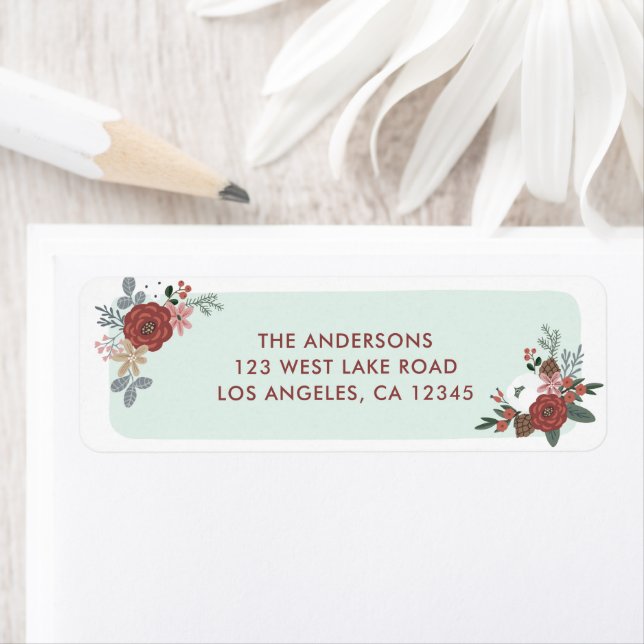 Christmas Holiday Bouquet Return Address (Insitu)