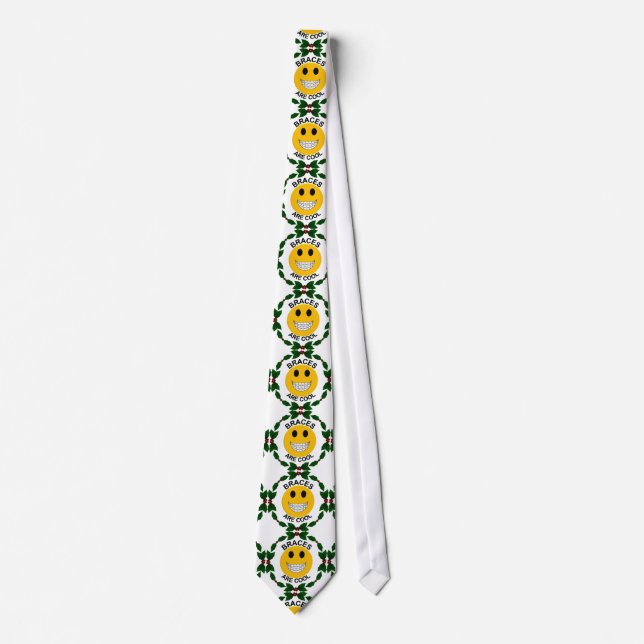 Christmas Holiday Braces Are Cool Tie (Front)
