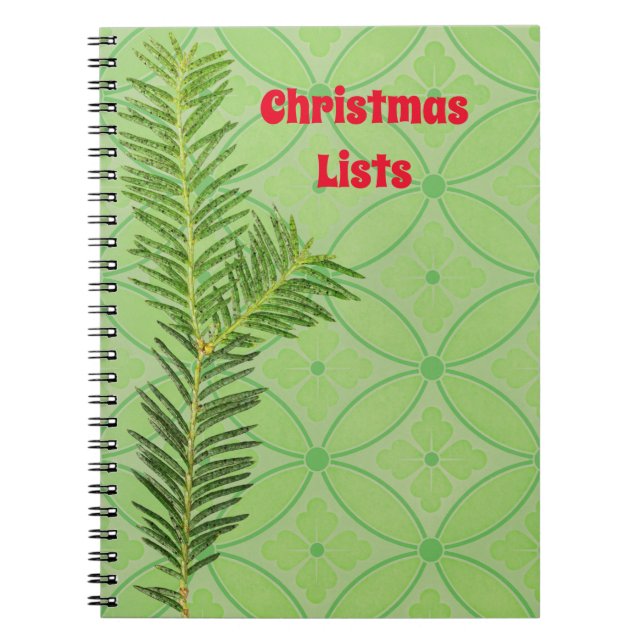 Christmas Holiday Branch Christmas Lists Journal (Front)
