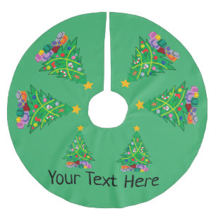 Christmas Holiday Brushed Polyester Tree Skirt