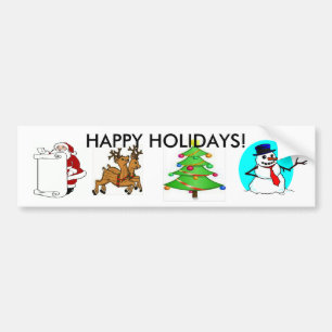 Christmas Holiday Bumper Sticker