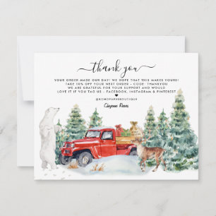 Christmas Holiday   Business Customer Thank You Card