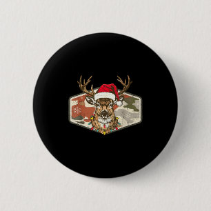 Christmas Holiday Camo Hunting Reindeer Deer Xmas 2 Inch Round Button