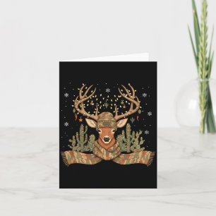 Christmas Holiday Camo Hunting Reindeer Deer Xmas  Card