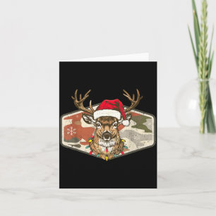 Christmas Holiday Camo Hunting Reindeer Deer Xmas Card