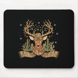 Christmas Holiday Camo Hunting Reindeer Deer Xmas Mouse Pad