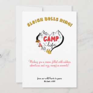 Christmas Holiday Camp Mountain Adventure  Outdoor Card