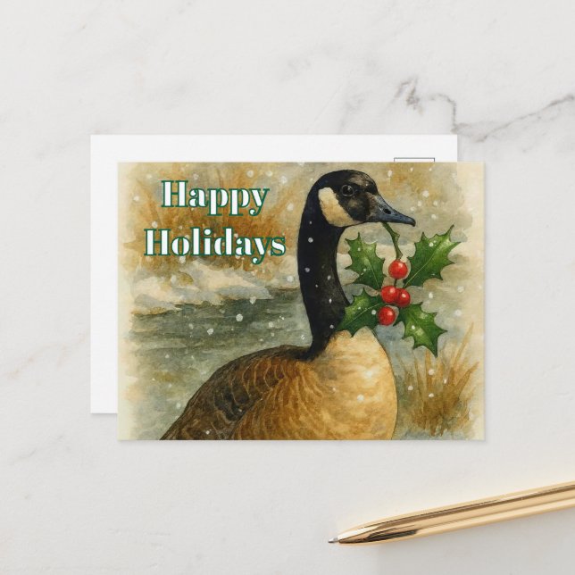 Christmas Holiday Canadian Goose (Front/Back In Situ)