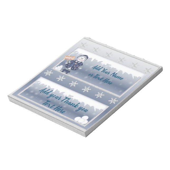 Christmas Holiday Candy Bar Wrappers Gift Favours Notepad (Rotated)