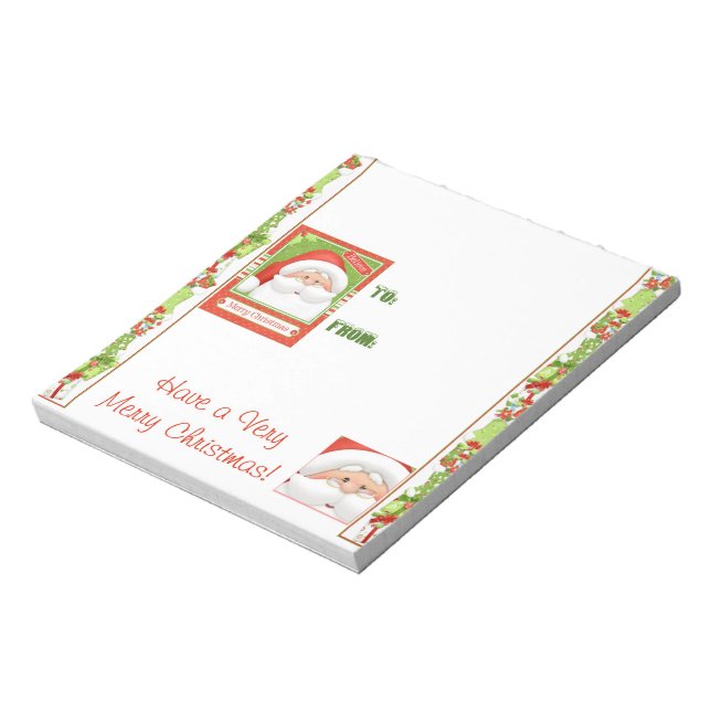 Christmas Holiday Candy Bar Wrappers Gift Favours Notepad (Rotated)