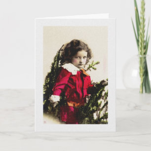 Christmas Holiday Card Sweet Child Elfen Pout