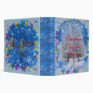 Christmas Holiday Cards Photos keepsake album 3 Ri Binder