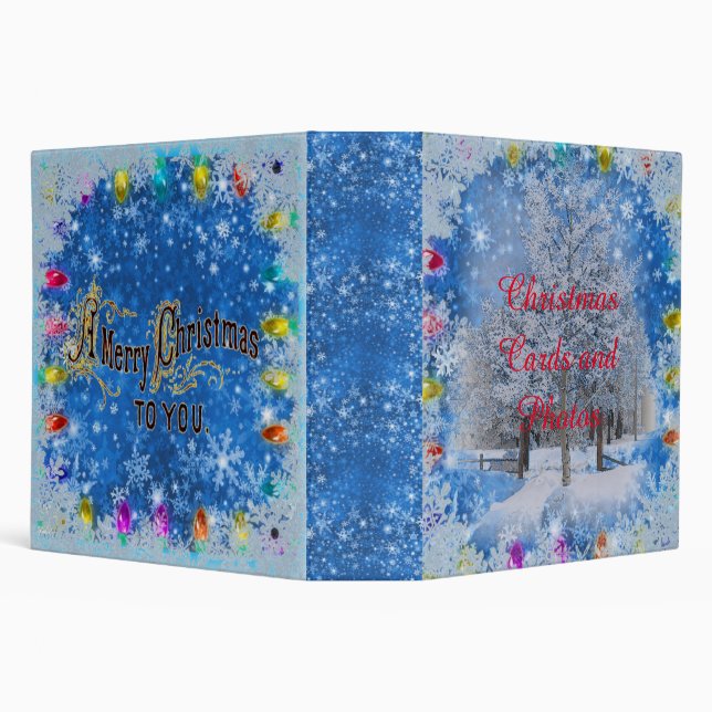 Christmas Holiday Cards Photos keepsake album 3 Ri Binder (Background)