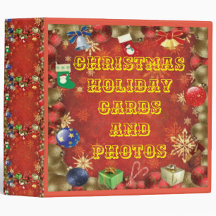 Christmas Holiday Cards Photos keepsake album Binder