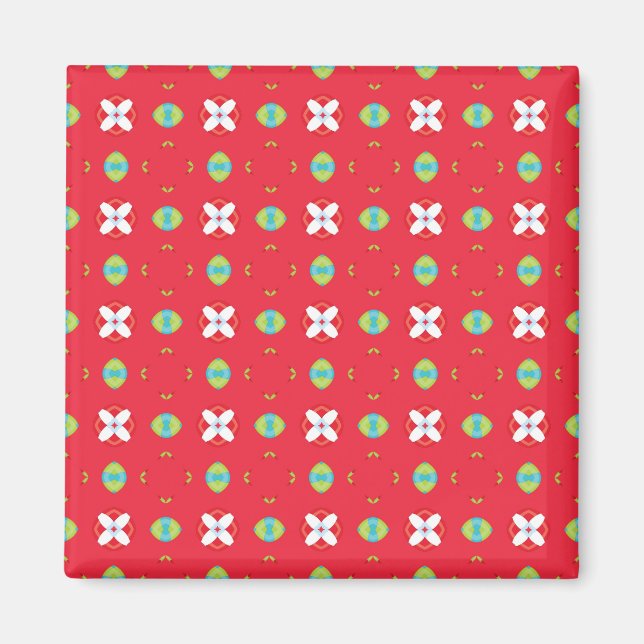 Christmas Holiday Charm Pattern 02 -  Magnet (Front)