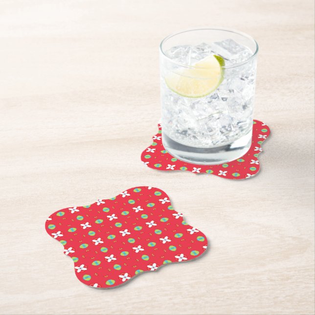 Christmas Holiday Charm Pattern 02 -  Paper Coaster (Insitu)
