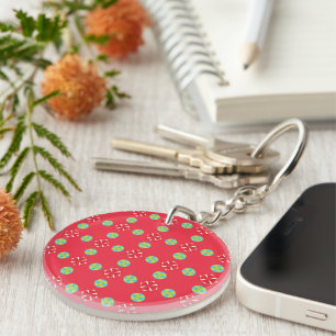 Christmas Holiday Charm Pattern 03 - Keychain