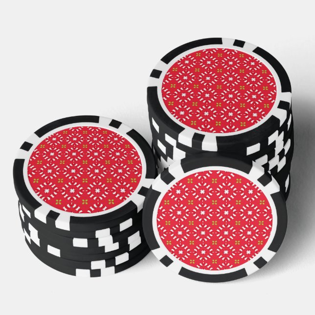 Christmas Holiday Charm Pattern 04 -  Poker Chips (Stack)