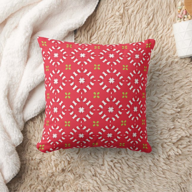 Christmas Holiday Charm Pattern 04 -  Throw Pillow (Blanket)