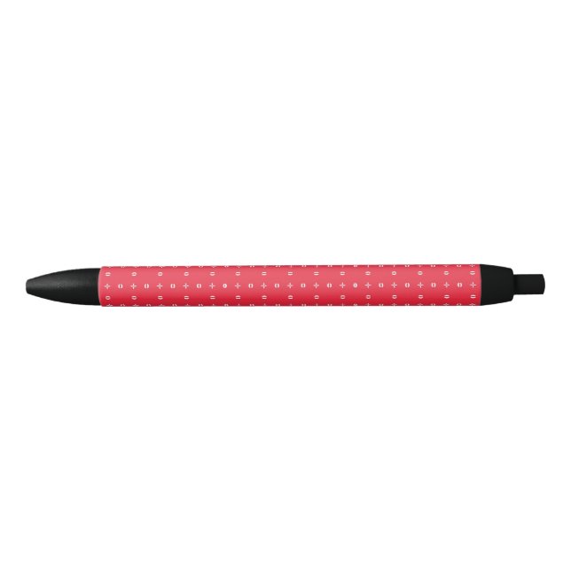 Christmas Holiday Charm Pattern 09 -  Black Ink Pen (Front)