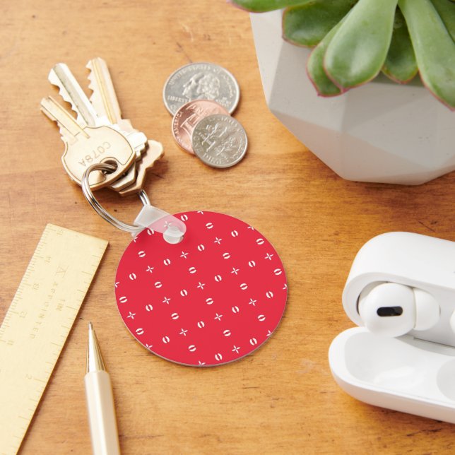 Christmas Holiday Charm Pattern 09 -  Keychain (Desk)