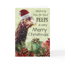Christmas Holiday Chicken in Santa Hat