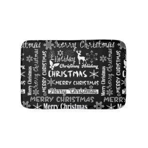 Christmas holiday, Christmas pattern  Bath Mat