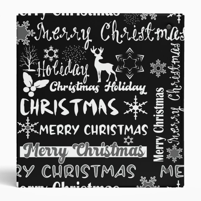 Christmas holiday, Christmas pattern  Binder (Back)