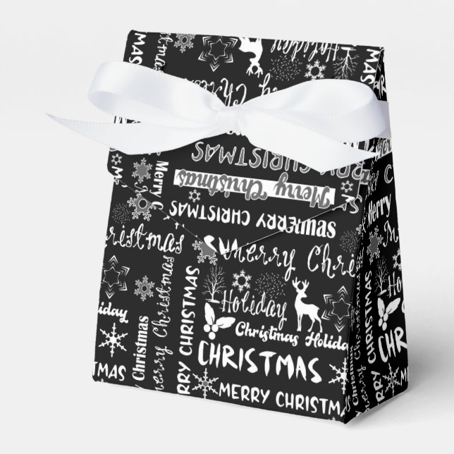 Christmas holiday, Christmas pattern  Favor Box (Front Side)