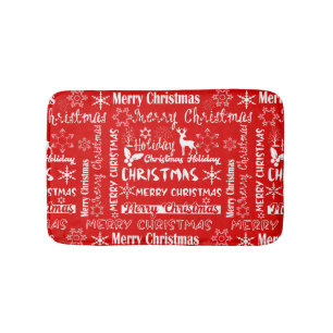 Christmas holiday, Christmas pattern, winter  Bath Mat