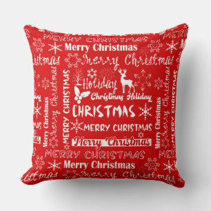 Christmas holiday, Christmas pattern, winter Throw Pillow