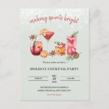 Christmas Holiday Cocktail Party Invitation