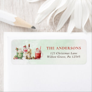 Christmas Holiday Cocktail Party Return Address