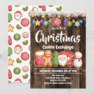 Christmas Holiday Cookie Exchange Invitation