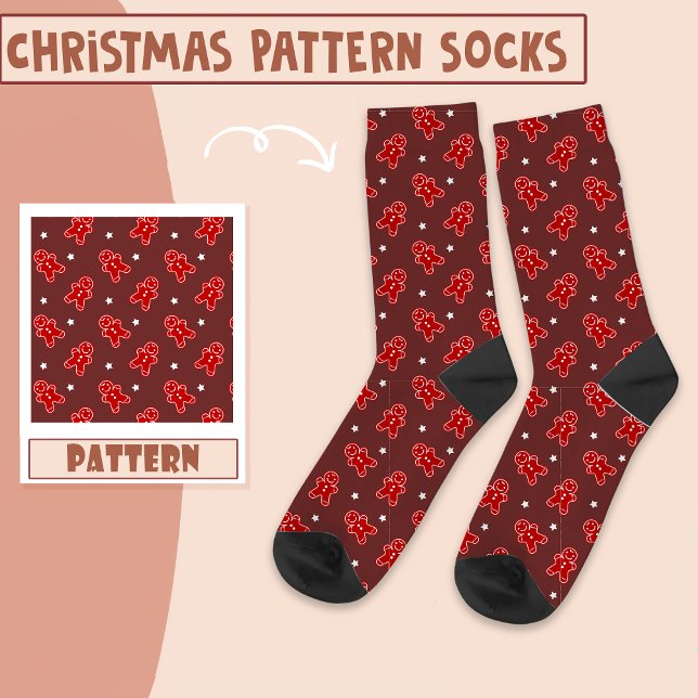 Christmas Holiday Cookie Pattern  Socks (Creator Uploaded)