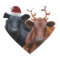 Christmas Holiday Cows in Santa Hat and Antlers