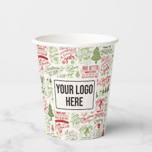 Christmas Holiday Custom Business Logo Paper Paper Cups
