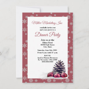 Christmas Holiday Dinner Party for Business Invitation