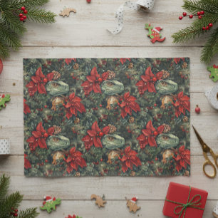  Christmas Holiday Dinosaur  pattern  Tissue Paper